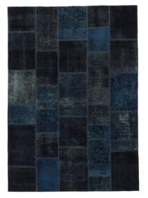 Handgeknüpfter Patchwork - Persien/Iran 168X238 Vintage Persischer Wollteppich Schwarz Teppich 