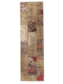 Handgeknüpfter Patchwork - Persien/Iran 75X253 Vintage Persischer Wollteppich Braun/Orange Klein Teppich 
