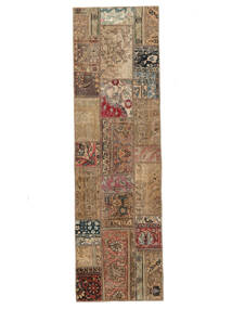 Handgeknüpfter Patchwork - Persien/Iran 75X254 Vintage Persischer Wollteppich Braun/Schwarz Klein Teppich 