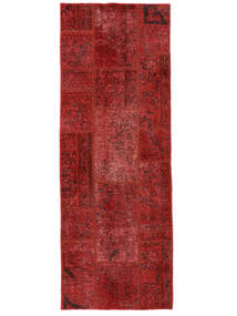 76X208 Patchwork Teppich Moderner Läufer Dunkelrot/Schwarz (Wolle, Persien/Iran)