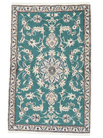  Persischer Nain Teppich Teppich 91X141 Dunkeltürkis/Beige (Wolle, Persien/Iran)