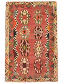  146X221 Kelim Vintage Teppich Handgewebter Teppich Dunkelrot/Braun Persien/Iran 