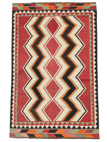 Kelim Vintage Teppich Teppich 155X244 Dunkelrot/Beige (Wolle, Persien/Iran)
