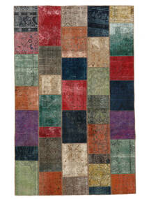  Persischer Patchwork Teppich Teppich 199X314 Schwarz/Braun (Wolle, Persien/Iran)