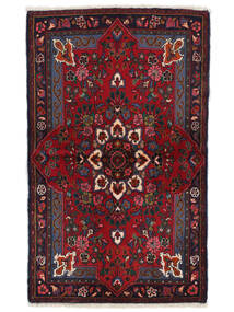 70X113 Mehraban Teppich Teppich Echter Orientalischer Handgeknüpfter Schwarz/Dunkelrot (Wolle, Persien/Iran)