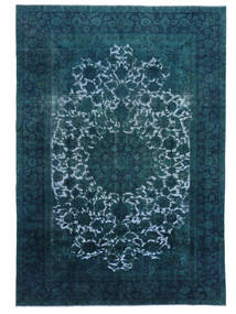 Echter Teppich Colored Vintage Teppich 280X410 Schwarz/Dunkelblau Großer (Wolle, Persien/Iran)