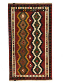  Persischer Kelim Vintage Teppich Teppich 146X254 Schwarz/Dunkelrot (Wolle, Persien/Iran)
