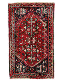 Handgeknüpfter Shiraz Teppich 62X105 Persischer Wollteppich Dunkelrot/Schwarz Klein Teppich 