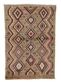 87X125 Moroccan Berber - Afghanistan Teppich Echter Moderner Handgeknüpfter Braun/Schwarz (Wolle, Afghanistan)