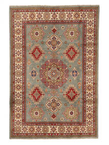 Kazak Fine Teppich Teppich 204X305 Braun/Dunkelrot (Wolle, Afghanistan)