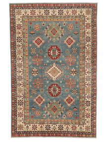  198X305 Kazak Fine Teppich Teppich Braun/Dunkelgrau Afghanistan 