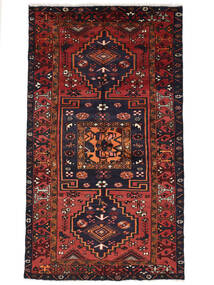  129X220 Zanjan Teppich Schwarz/Dunkelrot Persien/Iran 