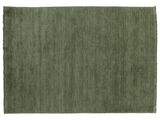 Handloom fringes Teppich - Waldgrün